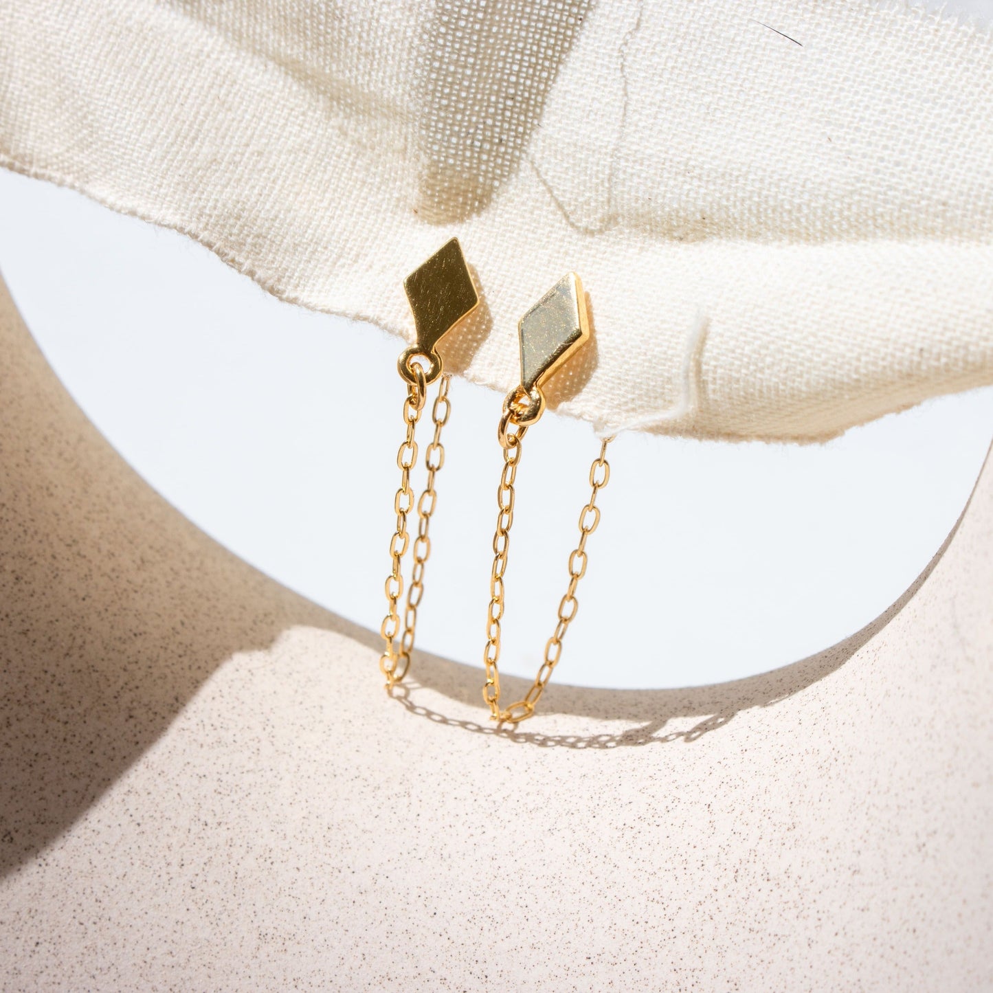 Golden Rhombus Earring