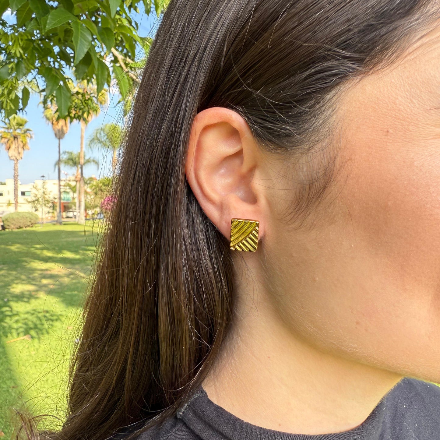 Golden Lines Earrings