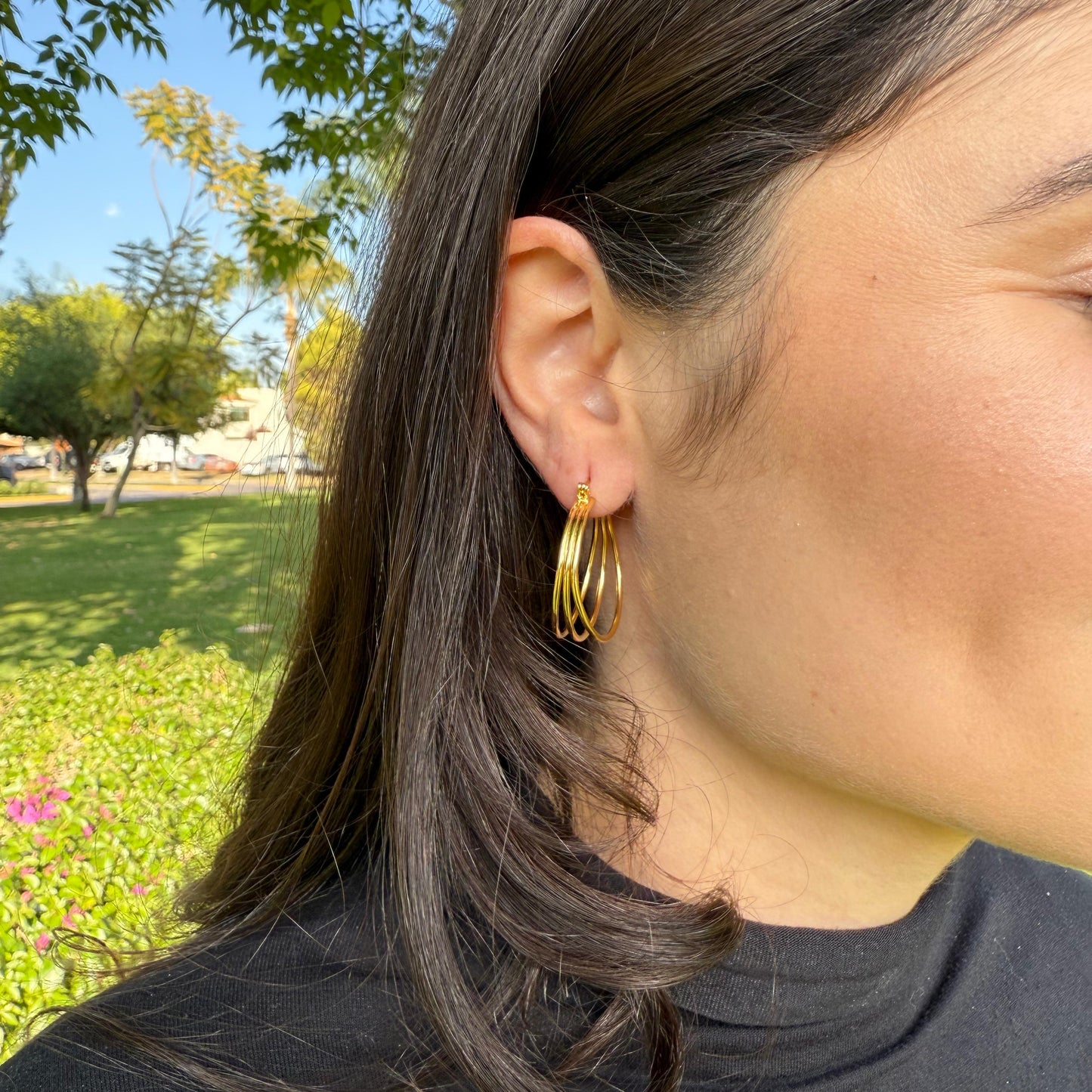 Triple Hoop Earring