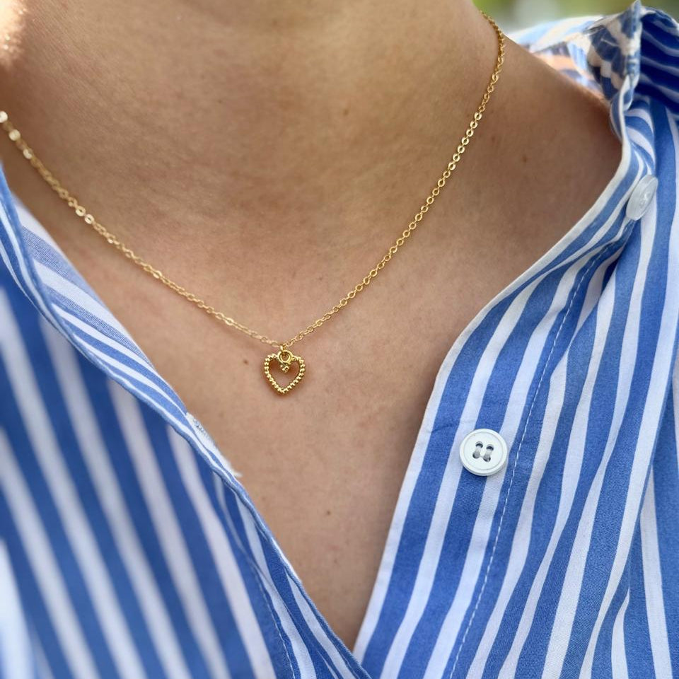 Collar Corazón Trenza