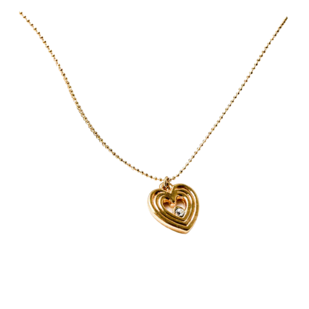 Collar Corazón Brillante