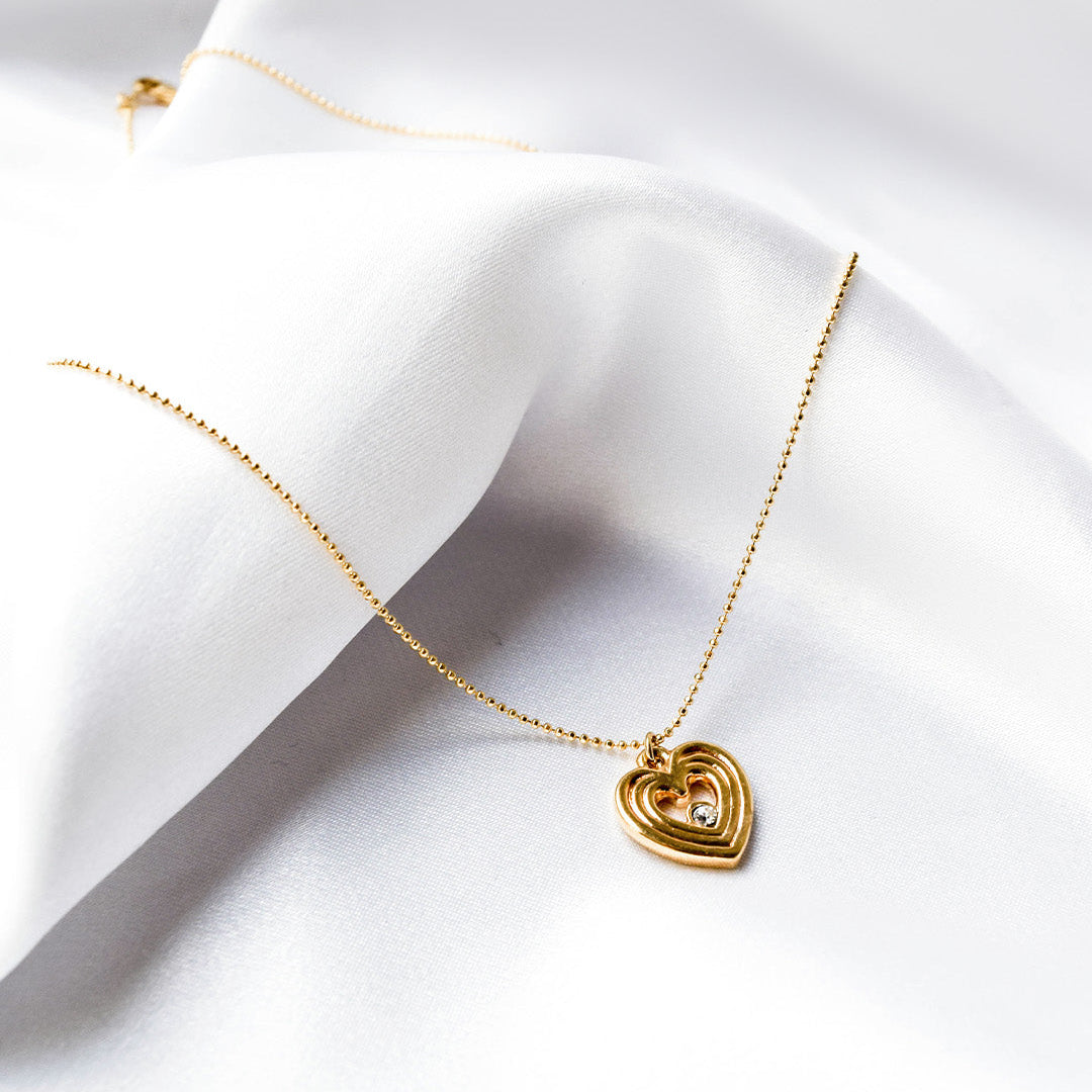 Collar Corazón Brillante