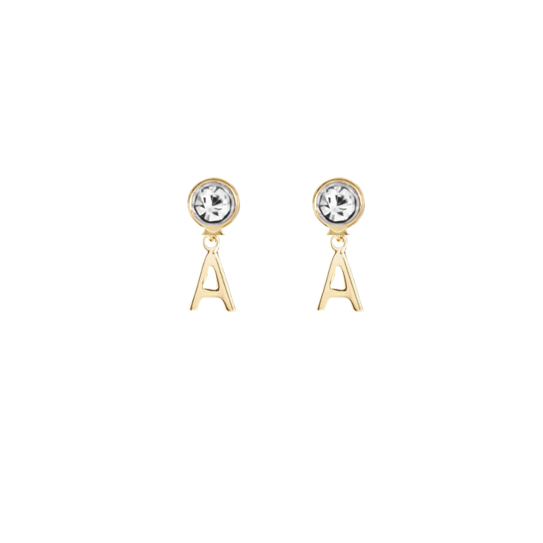 Arete Cristal Blanco Inicial