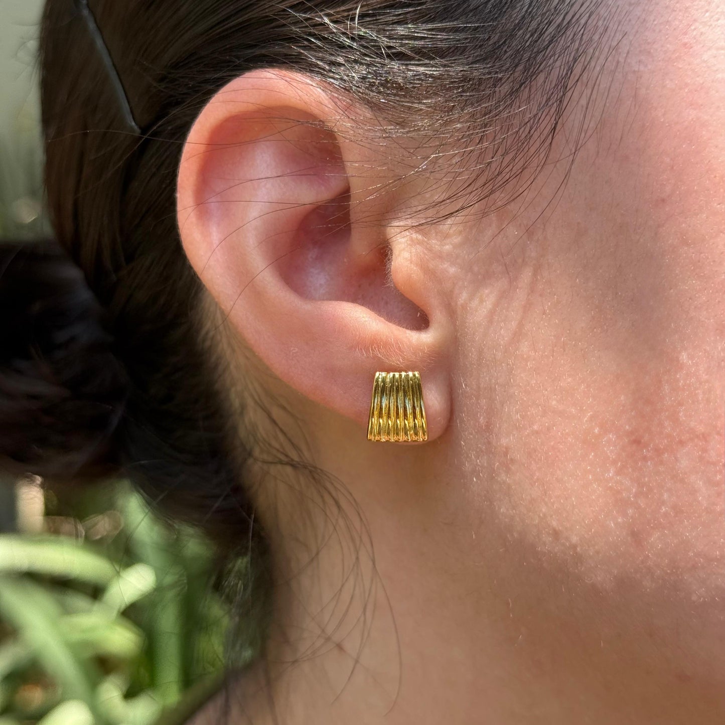 Golden Stripes Earrings