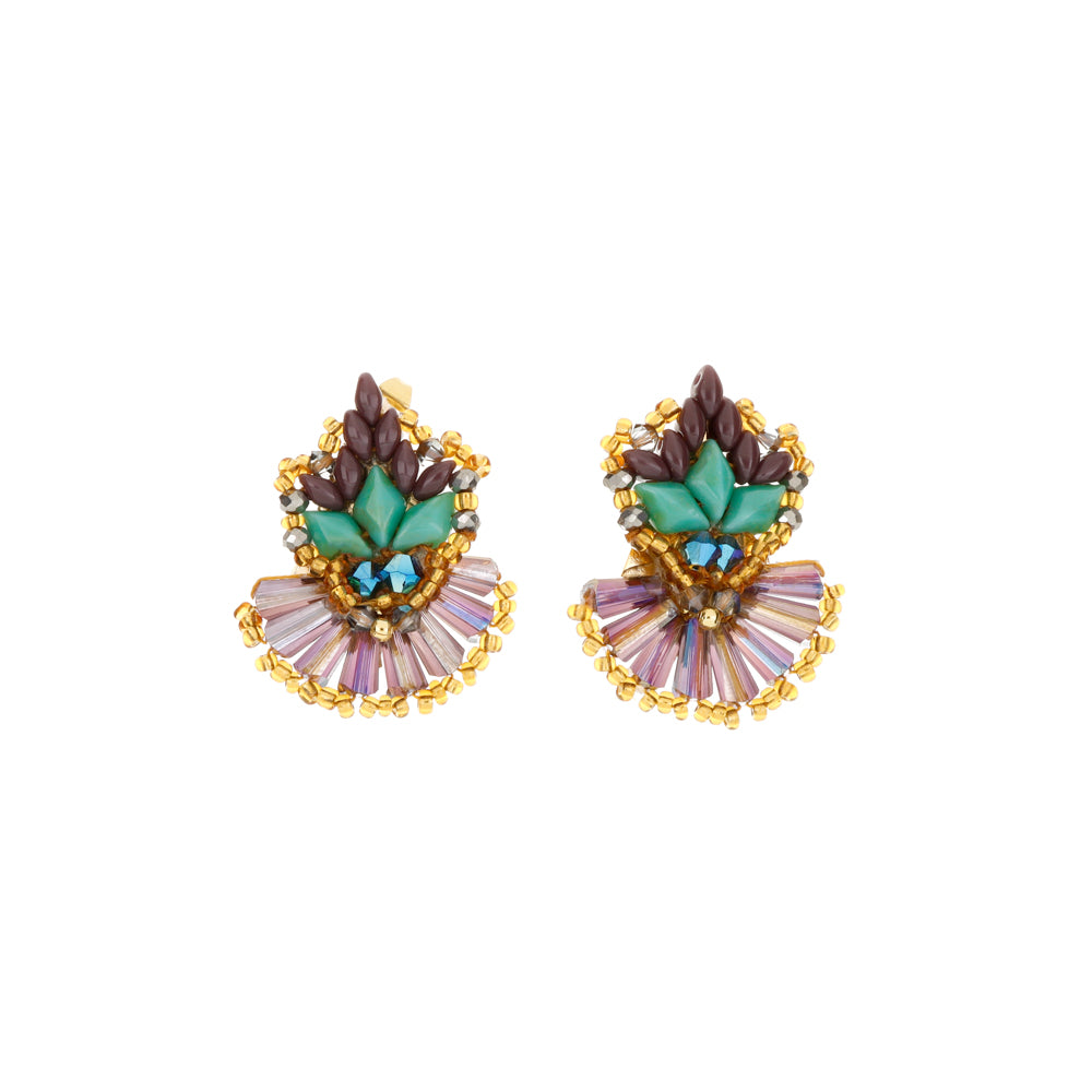 Arete Rombo Morado