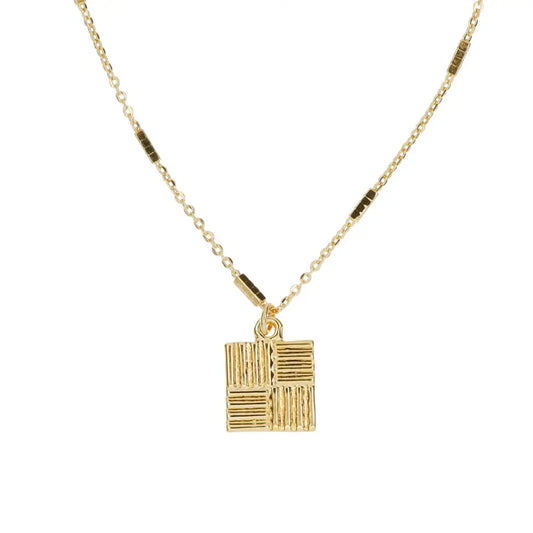 Collar Cuadro Rayas
