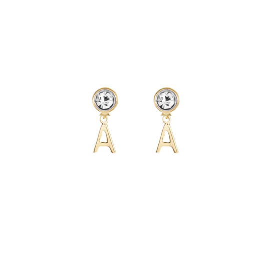 Arete Cristal Blanco Inicial