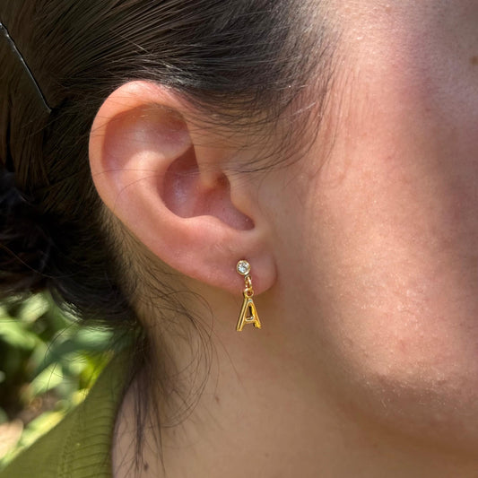 Arete Cristal Blanco Inicial